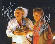 Michael J Fox & Lloyd Autographed Signed 8x10 Photo 'Back to the Future' reprint