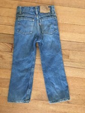 Vtg 70s 80s Kids Levis Blue Jeans Boys 5 20-1/2 Orange Tag Snap Denim Pants USA