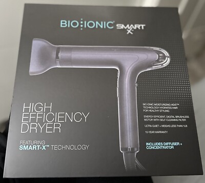 Bio Ionic SMART-X 1600W High Efficiency Dryer - Black - BRAND NEW IN BOX*