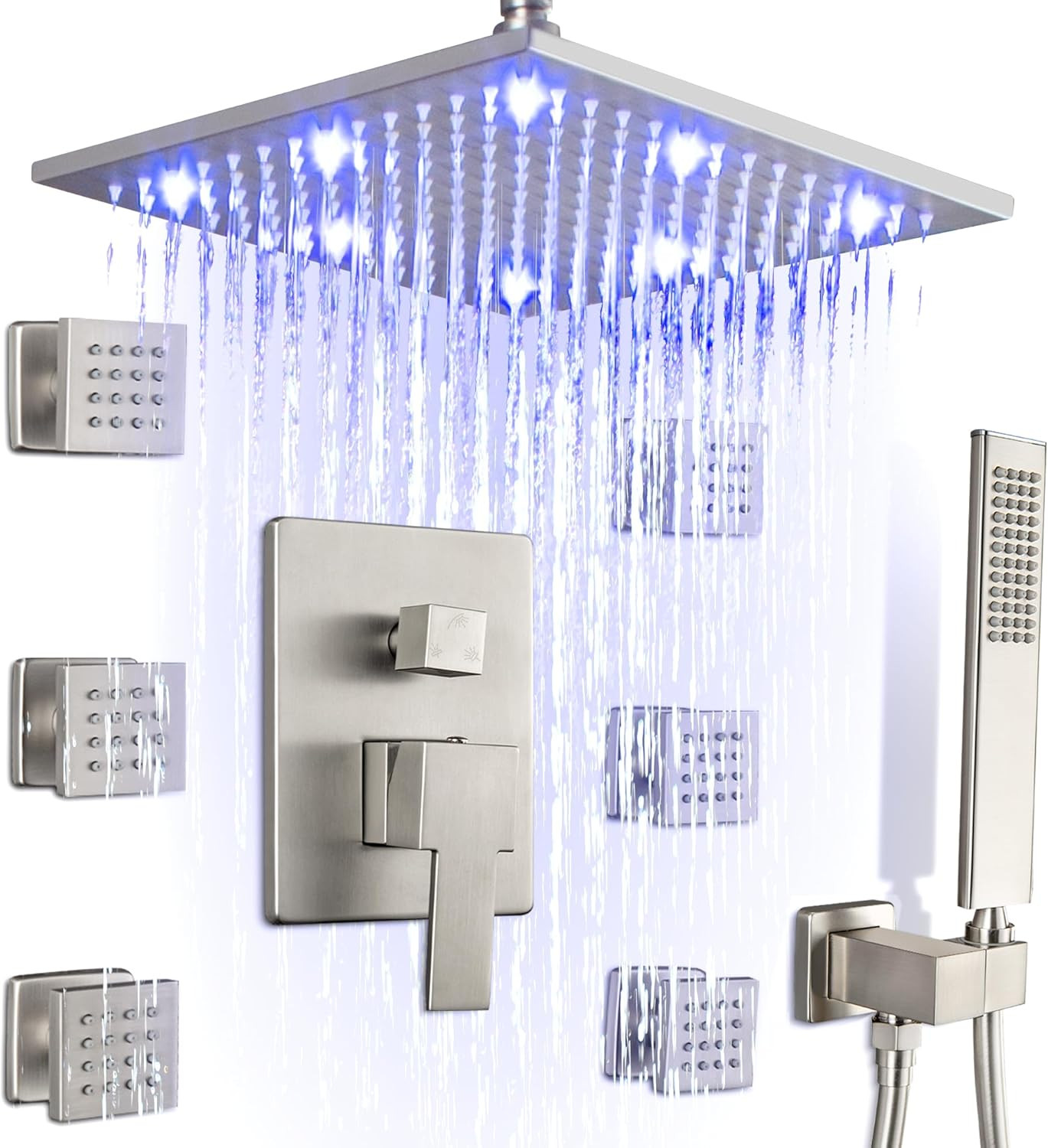 Set - 3 Functions, Brushed Nickel Finish