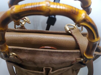 Bamboo handle2way bag／モノトーンレオパ Bamboo handle2way bag／モノトーンレオパ Gucci Vintage Bamboo