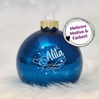 Weihnachtskugeln personalisiert mit eigenem Namen "NAME" 8cm - UV-Druck GLAS