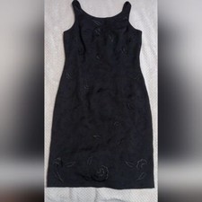 Vintage Whimsigoth Witchy Dark Floral Little Black Dress