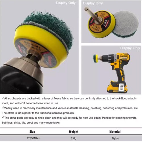 2" 50mm Hook & Loop Scouring Pads Industrial Cleaning Abrasive Polish 240-3000# - Picture 7 of 21