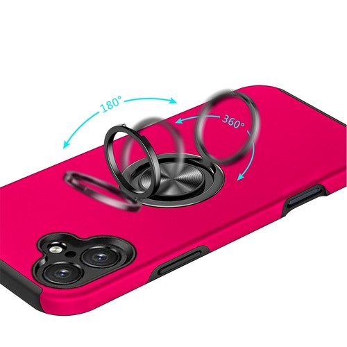For Apple iPhone 16 Pro Hybrid Slim with Metal Invisible Ring Stand Case Cover - Picture 10 of 91