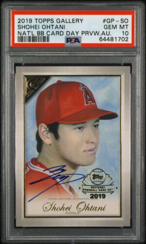 2019 TOPPS GALLERY-NATIONAL BASEBALL CARD DAY-SHOHEI OHTANI PSA 10๐ AUTO