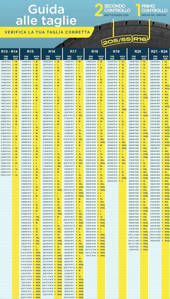 Calze da Neve Omologate Italia EN 16662-1 Due Catene da Neve in Tessuto per Auto - Immagine 4 di 4