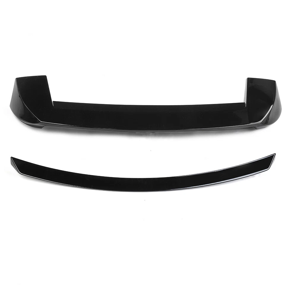 For 2013-2021 Jeep Grand Cherokee R Style Rear Roof Spoiler + Tail Gate Mid Wing - Image 4 of 4