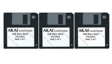 Akai S1000 / S3000 Set of Three Floppy Disks GM Perc Kit3 V51091