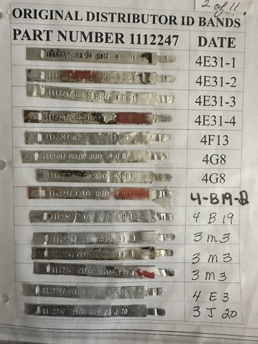 Corvette 1112247 1974 bandas de identificación de distribuidor original 350 bonito-elige una de las 100 - Imagen 10 de 11