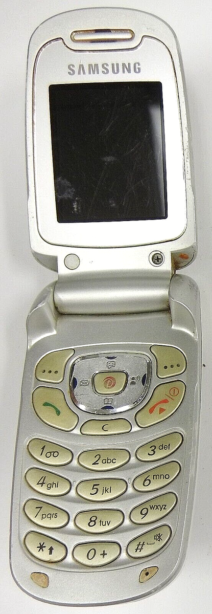 Samsung SGH-X495 - White and Silver ( T-Mobile ) Very Rare Flip