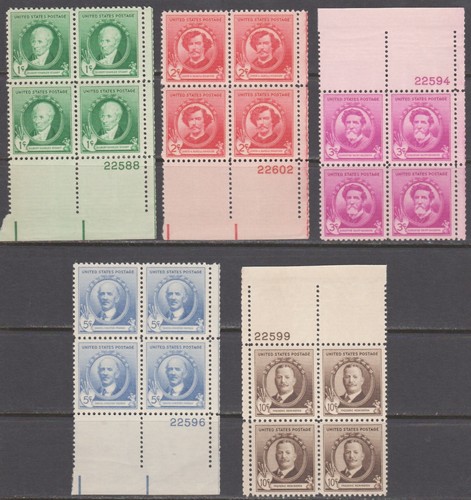 SELLOS DE EE. UU. #859-893 PB FAMOSOS AMERICANOS -- JUEGO PREMIUM 35 -- 1940 - COMO NUEVOS - Imagen 7 de 7