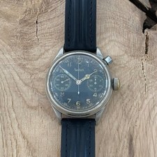 [175] HANHART Monopusher Eindrücker Chronograph WW2 Cal.40/50 Fliegeruhr Cal.41