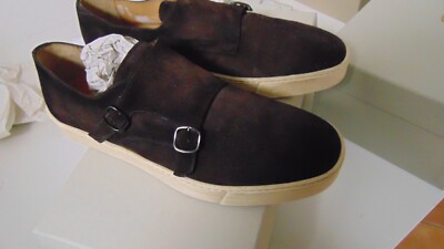 SANTONI DOPPIA FIBBIA PELLE AUTENTICO  TG 42  850,00 CART. SAN-AA25
