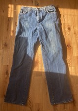 1970s WRANGLER Denim Jeans 34 in Worn Blue Workwear Western USA 100 Cotton