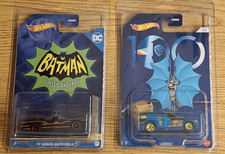 Hot Wheels Lot of 2 Batman TV Series Batmobile Fandango HDH00 HLK32 WB 100th