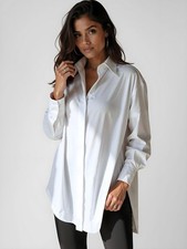 SIZE: WOMEN XL - THE WARMY OVERSIZED LAPEL BUTTON SHIRT DRESS