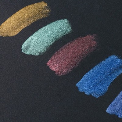 24 Farben Aquarell Paint Set Retro Perlglanz-Effekt High Color Rendering Aq BA