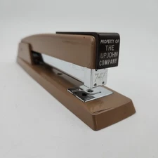 Vintage Swingline 747 The Upjohn Company Stapler Brown Metal Works