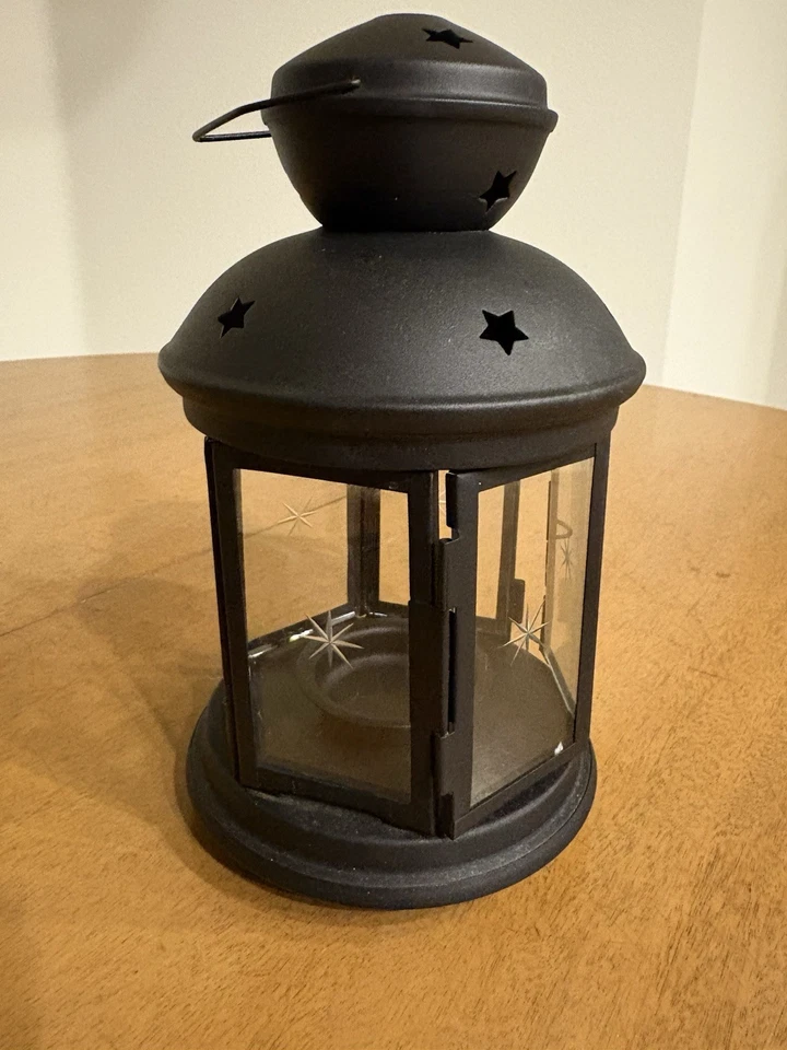 IKEA ROTERA Candelabro Colgante Tealight Linterna Metal Estrella Negro 8 1/4 Nuevo con Etiquetas Foto 2 de 4