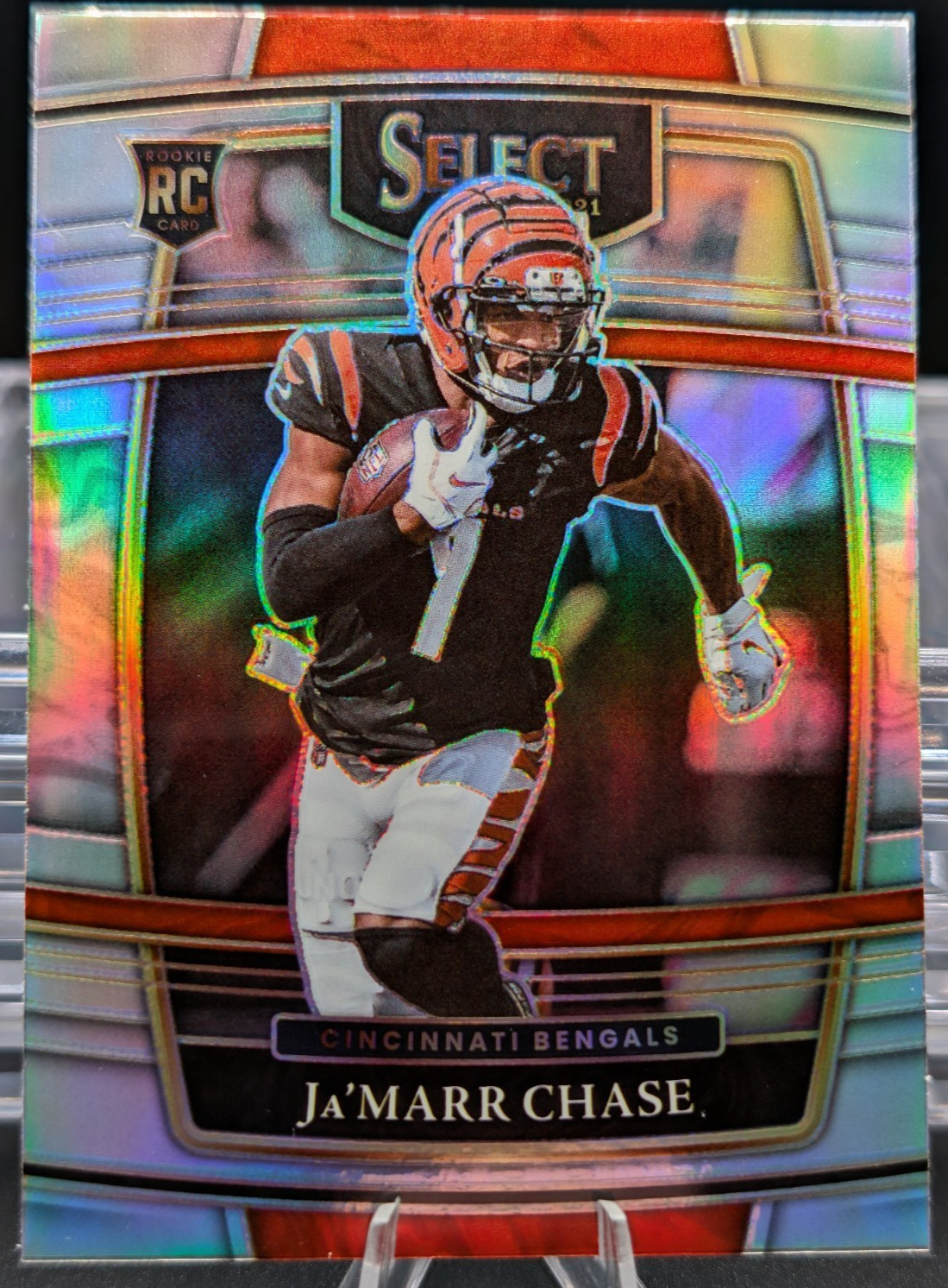 Ja'Marr Chase 2021 Panini Select Concourse #47 Silver Prizm RC