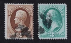 CKStamps: US Stamps Collection Scott#135 136 2c 3c Used