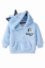Bluey Light Blue 2T Kids Pullover Hoodie 100 Polyester Long Sleeve Hooded