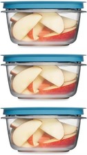 Storage Containers Easy Find Lids Teal 5 cup Flex Seal Leak Proof Lids Food