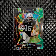2025 Panini Select Jakobi Meyers #5 Concourse Black and Green Prizm Shock