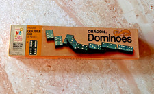 Dominoes Double Six Dragon Halsam Milton Bradley 1970 4130 28 Piece Vintage USA