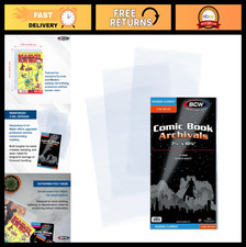 4 Mil Mylar Comic Book Bags - Archival Polyester Storage Sleeves with 1.5" Flap