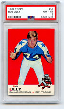1969 Topps Football Bob Lilly #53 Dallas Cowboys PSA 8 NM-MT