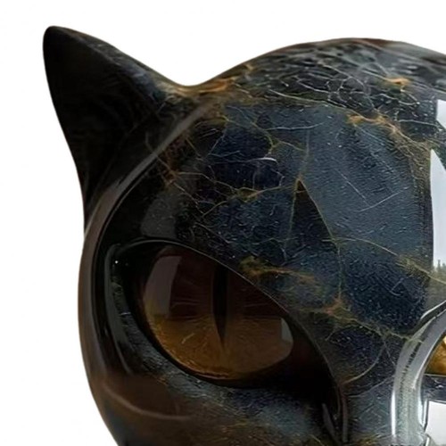 Luxury Black Cat Stone Sculpture – Elegant Home Decor & Gift-Ready Art Piece - Picture 9 of 18