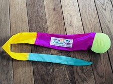 Vintage Neon Foxtail Softie by Klutz - Throw  Catch Ball Bright 1991 Retro Toy
