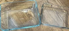 Vintage Pyrex Clear Glass Rectangular Baking Dishes Set of 2 Oven Safe Casserole
