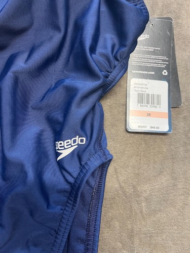 Women's Pro LT Navy Blue Speedo Bathing Suit Size 28 NWT - Picture 2 of 7