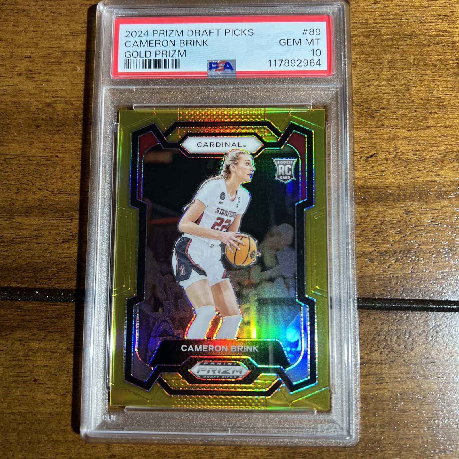 Cameron Brink PSA 10 2024 Panini Prizm Draft P Gold Prizm Rookie Gem Mint #1/10