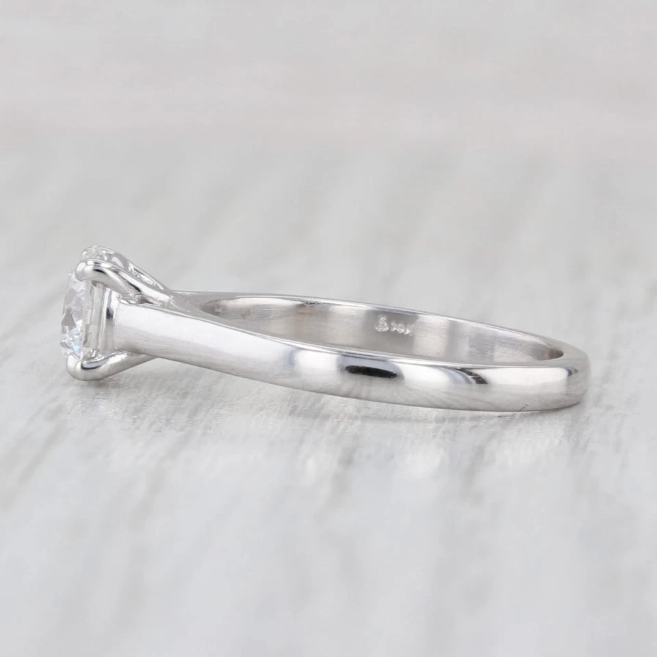 1.06ct Round Lab Grown Diamond Solitaire Engagement Ring 14k White Gold Sz 7 IGI - Image 3 of 4