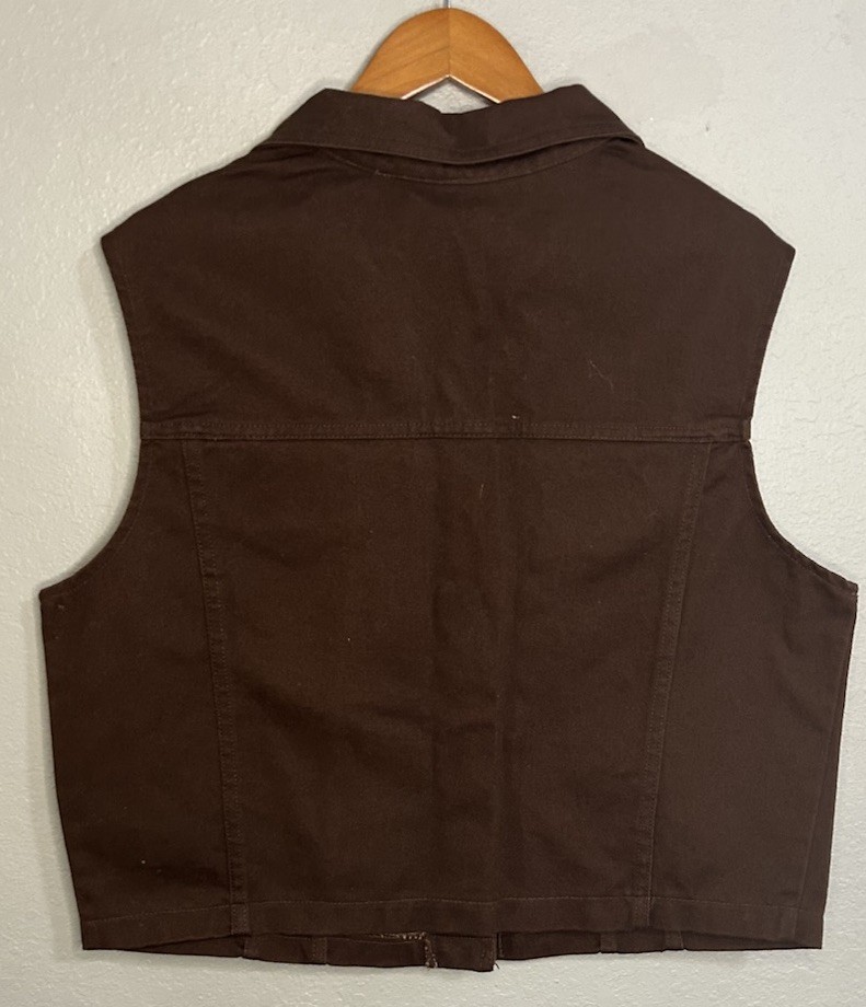 Vintage Peaces Women's Cotton Denim Vest Size XXL MADE IN USA