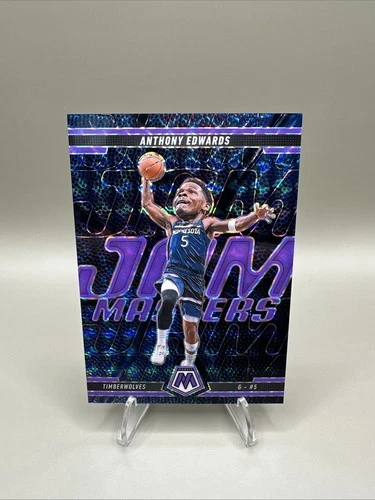 2024-25 Panini Mosaic Jam Masters Anthony Edwards #10 Purple Fluorescent 099/175