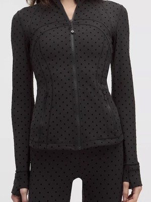 SHIPS TODAY LULULEMON DEFINE Jacket Nulu Flocked Polka Flock Black