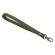 Leather Wristlet Strap, 190mm Hand Wrist Lanyard Leather Deep Green, Black 