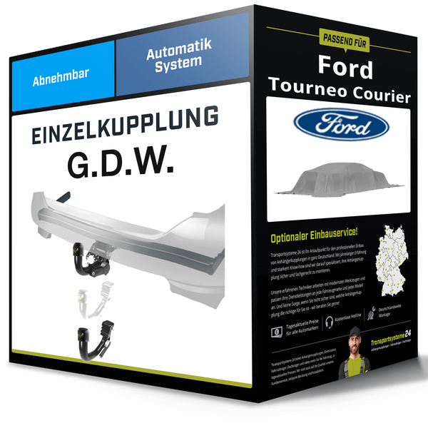 Abnehmbare AnhäNgerkupplung für Ford Tourneo Courier 23- Typ V769 / N1P G.D.W.-image