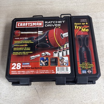 Sears Craftsman USA Nos 28pc Ratchet Driver Tool System 43679 Metric Sae Rare