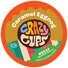 Crazy Cups Decaf Flavored Coffee Pods Decaf Eggnog Coffee Holiday Blend Coffe...