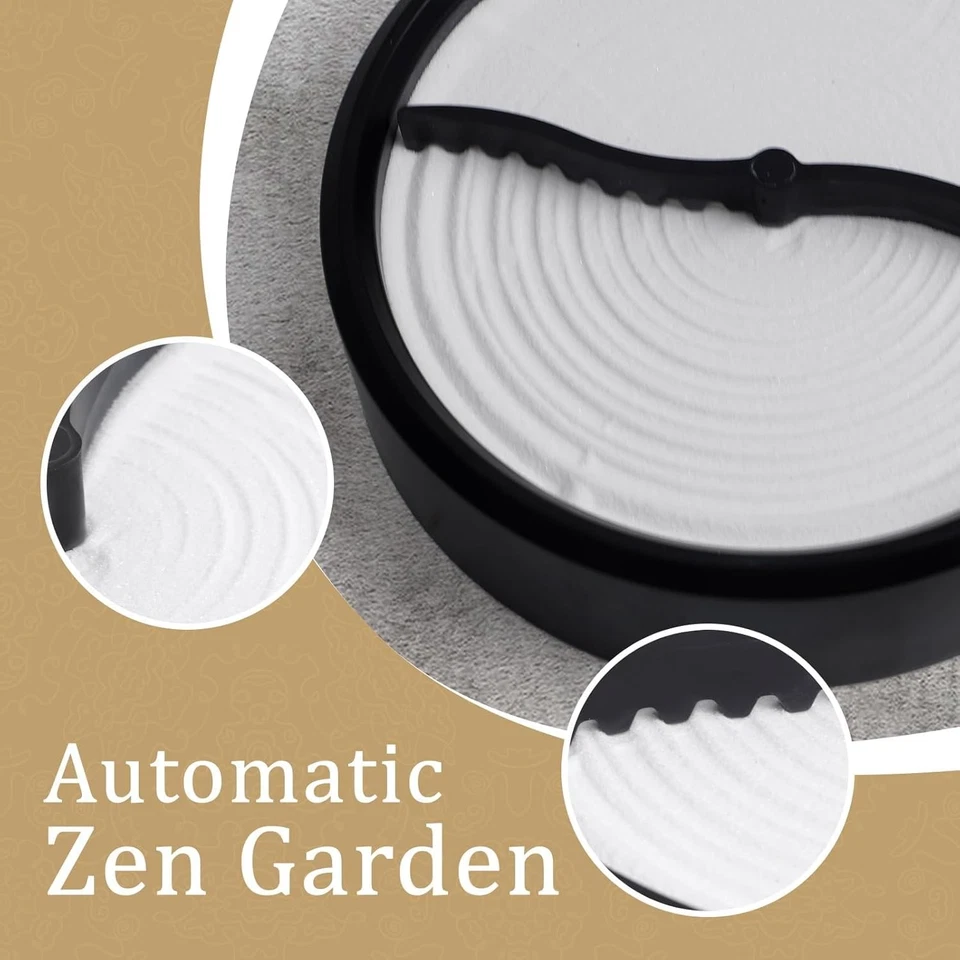 Jardín Arena Zen Automático para Escritorio, Mini Decoración Jardín Zen para Escritorio de Oficina con W Foto 2 de 4