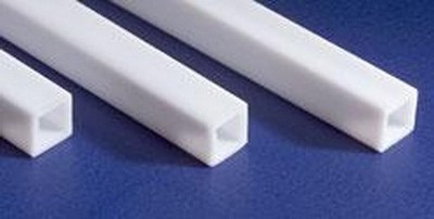 Evergreen Scale Models 254 .250'' x 14'' Polystyrene Square Tubing (Pack of 2)