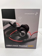 JIAMQISHI EH01 USB 3.5mm On-Ear Headset with Boom Mic Inline Controls
