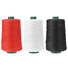 3 Pcs Polyester Macrame Cord, 3mm x 219 Yards - Red/White/Black