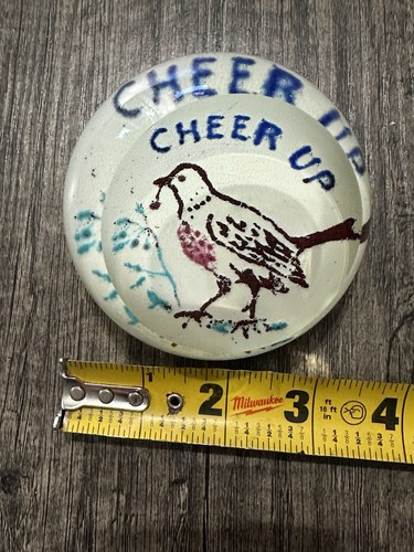Rare Antique Early American Glass Paperweight Cheer Up Bird - Picture 4 of 6